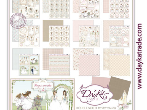 “Celebración Comunión Niña” Set 24 papeles scrapbooking – Dayka Trade